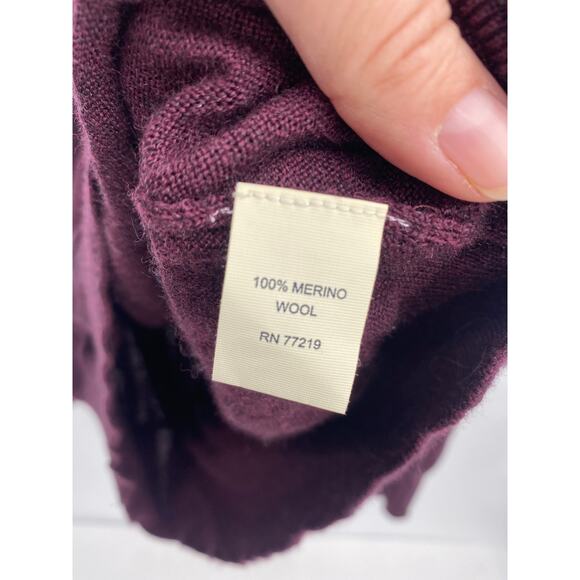 Joseph Abboud 100% Merino Wool V-neck Sweater Red Maroon Modern Fit XL - Picture 4 of 8